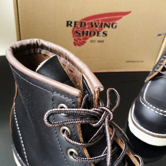 Red Wing Heritage Men's 6-inch Classic Moc in Black Made in USA - Picture 7 of 13